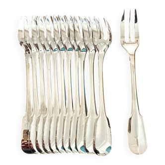 Christofle Cluny 12 cake/dessert forks, mint condition