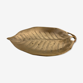 Vide poche bronze en forme de feuille