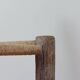 Antique wooden patinated travail populaire rope seat chair