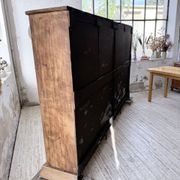 XXL industrial sideboard with glass doors