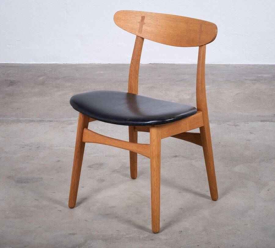 Oak Dining Chair attributed to Hans J. Wegner for Carl Hansen & Son, Denmark, 1952