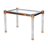 Table verre & plexiglas 1970s