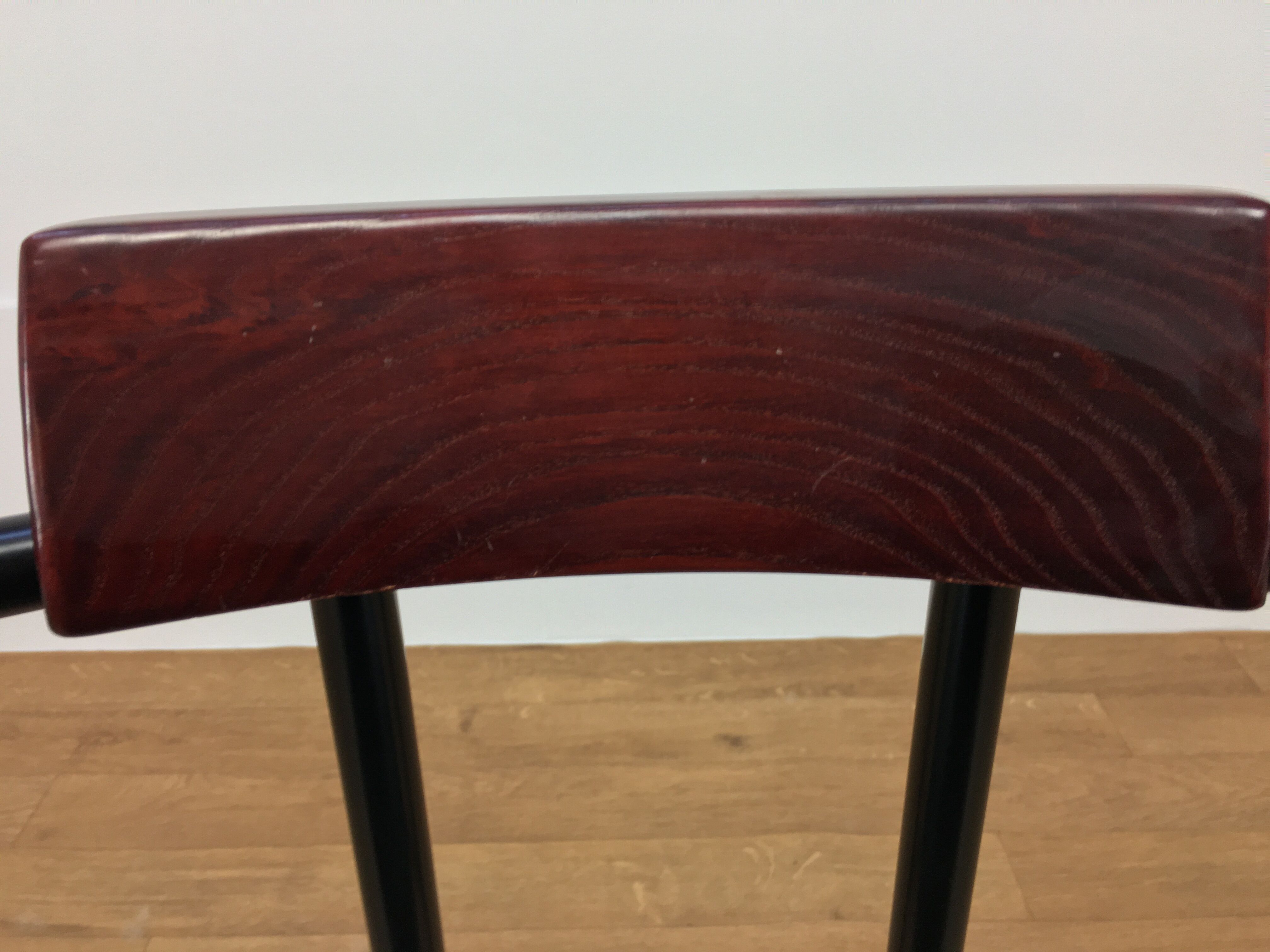 Artelano leather and wood office chair, 80s