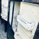 Rounded metal cabinet