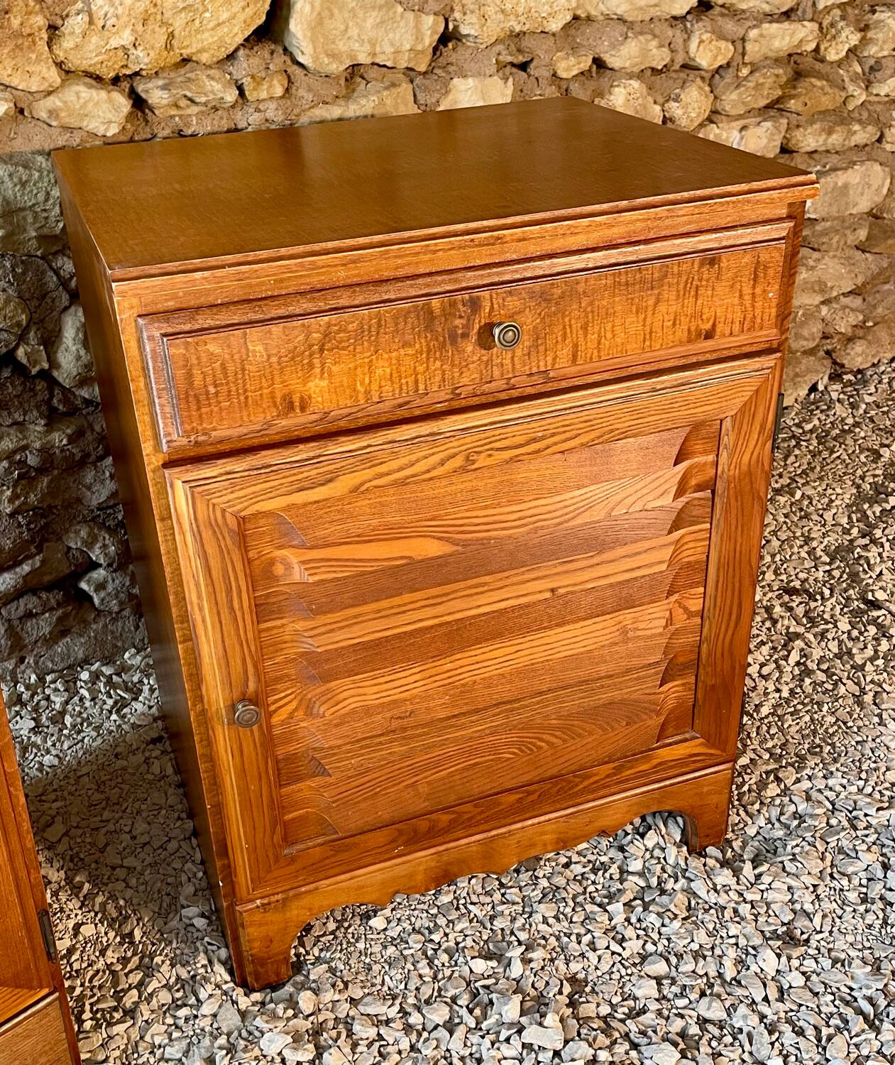 Low sideboard and jam cupboard set - solid wood