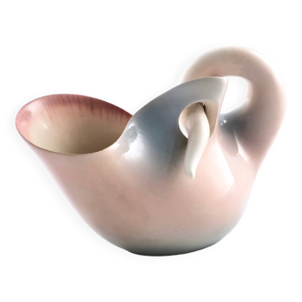 Light pink lacquered terracotta centerpiece model nr 610 by vibi, turin, italy