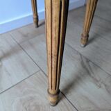 Louis XVI armchair with patina and antique velvet