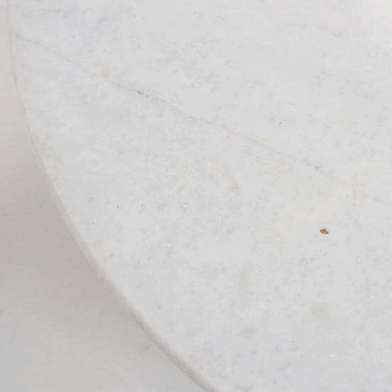 Jan Vlug Coffee Table with Round Marble Top - 1970s - Belgium