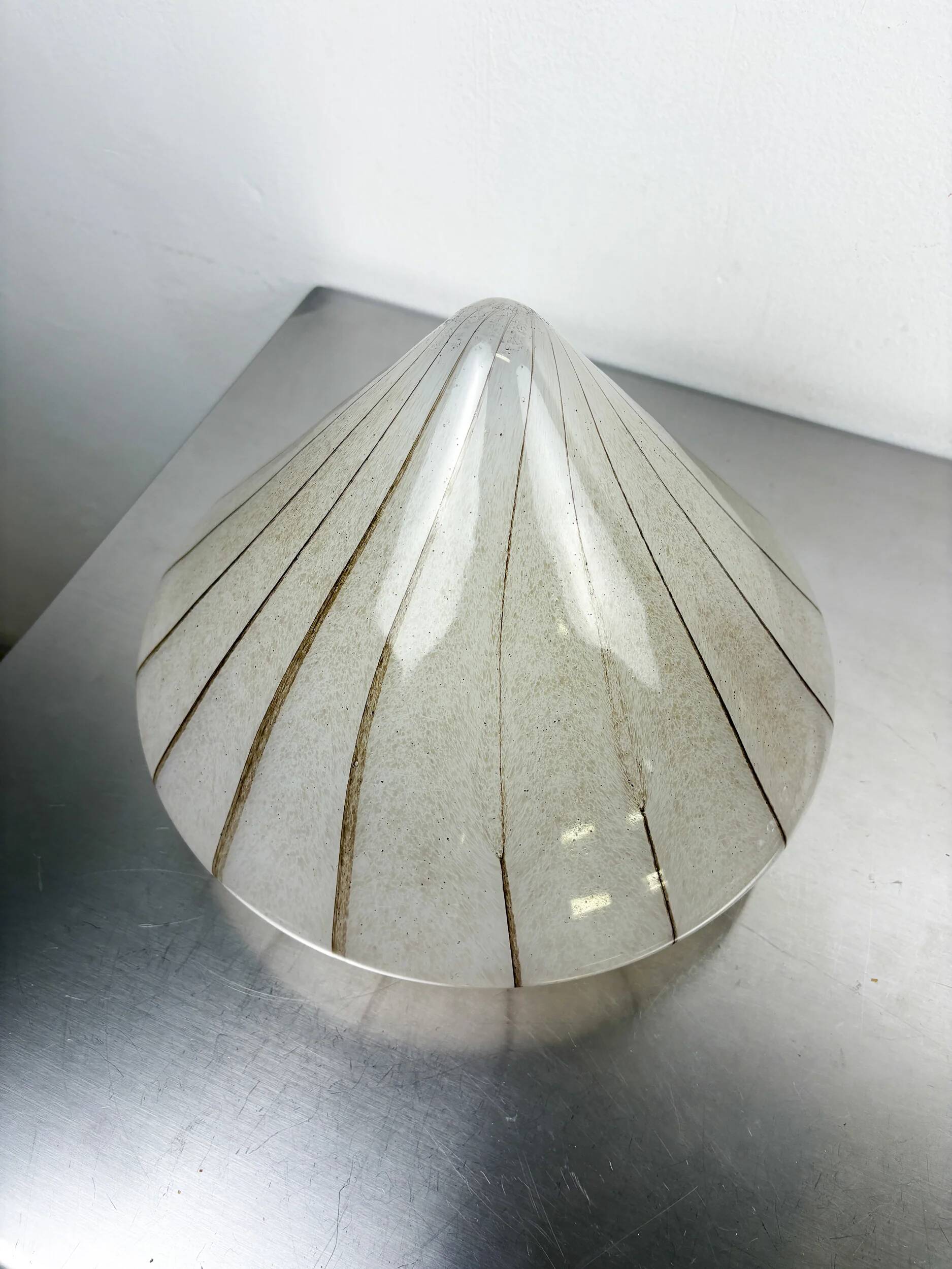 Murano Mazzega swirl glass ceiling light, Italy, 1970s