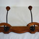 Wall coat rack 2 vintage hooks