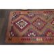 1970s Turkish Oushak Handmade Wool Cotton Pink Runner Rug 94x322
