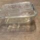 Old butter dish with glass cow decor brand duralex vintage 1970s