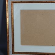 Frame gilded wood gold leaf 35,5x29,5 cm, foliage 30,5x24,5 cm + SB glass