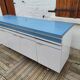 Kitchen cabinet in blue formica 4 doors 4 drawers