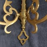Paire d'appliques bronze doré style georgien anglais