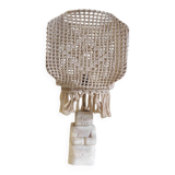 Table lamp statuette in limestone - mid 20th century