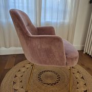 Armchair torre 1961 – model da vinci 02 – pale pink velvet