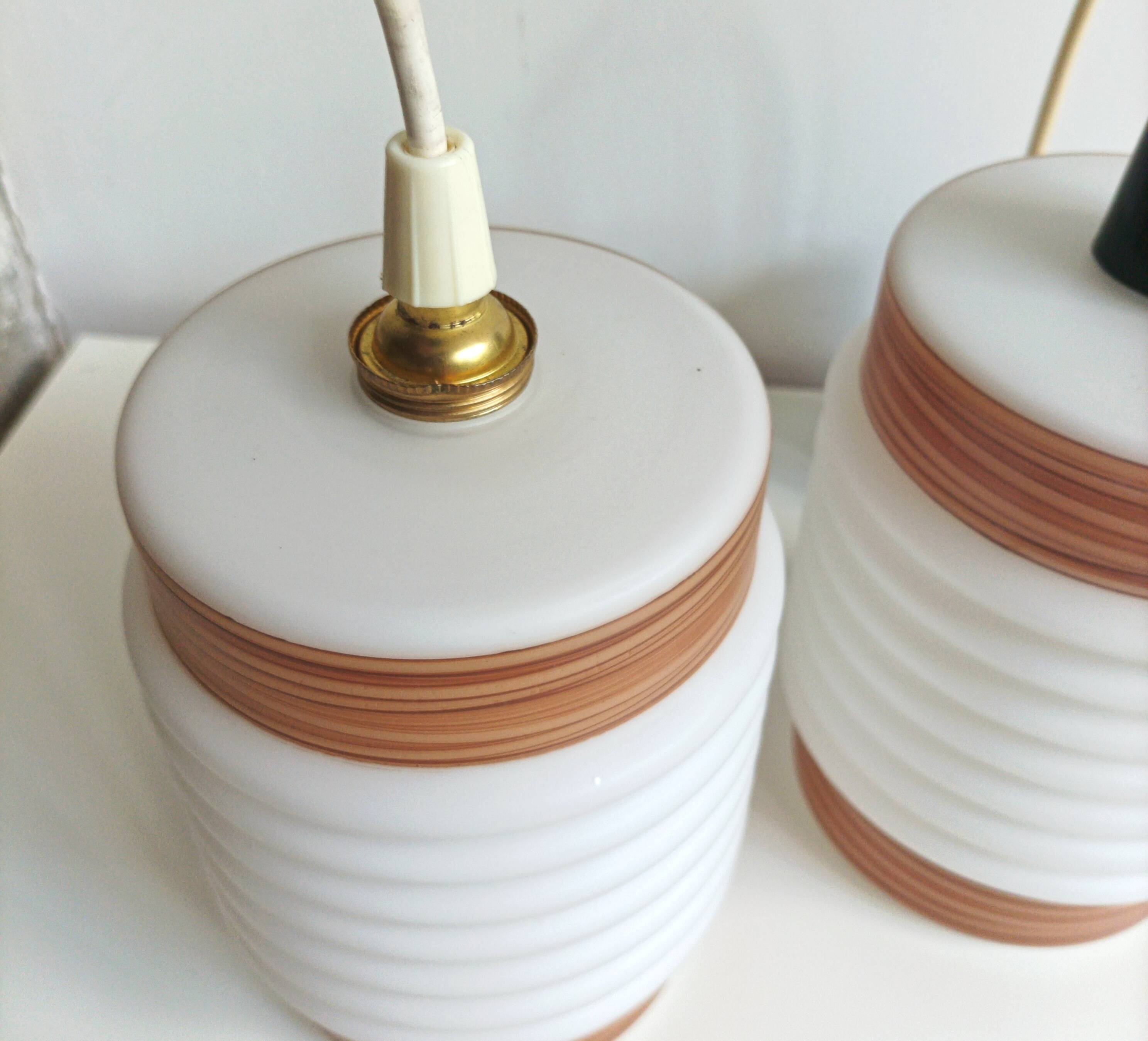 Suspensions opaline scandinave dlg Louis Kalff