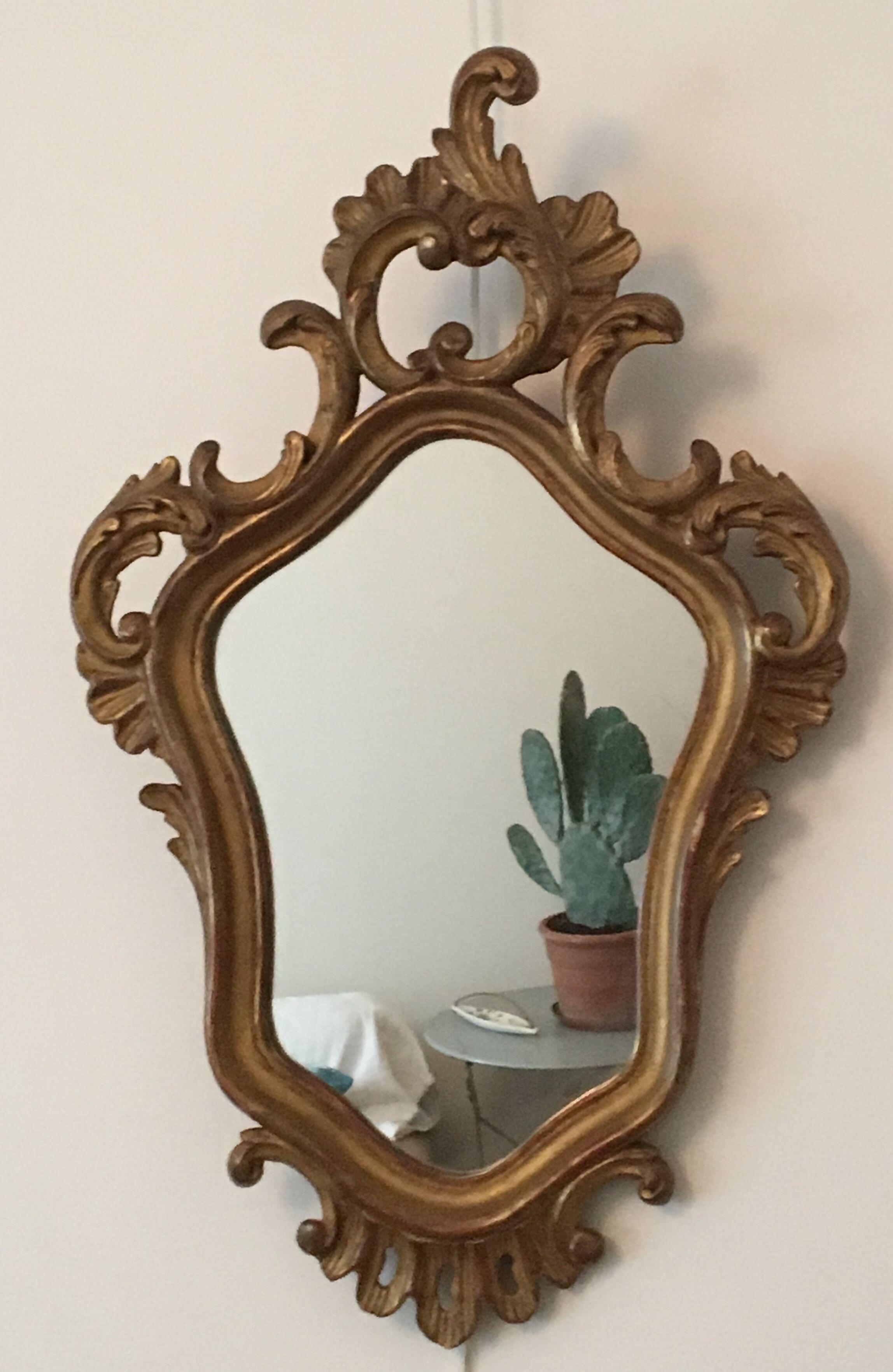 Miroir en bois doré - 38x60cm