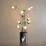 Mid-Century Modern Chrome Italian Floor Lamp by Lumi