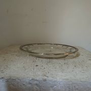 Assiette de présentation plateau argent massif cristal