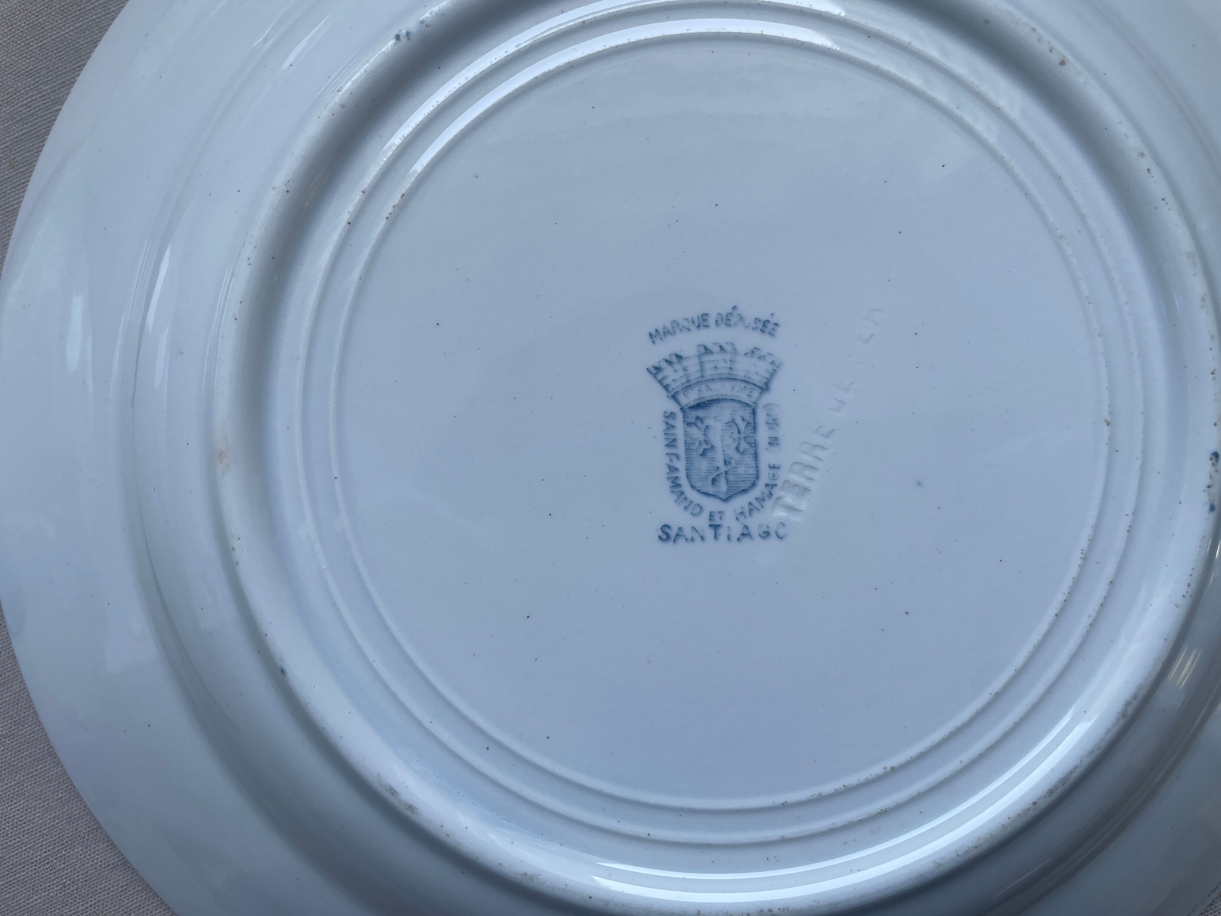 antique deep plates model Santiago – Saint-Amand & Hamage
