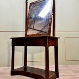 Dressing Table In Flamed Mahogany From The Empire Period 19th Century