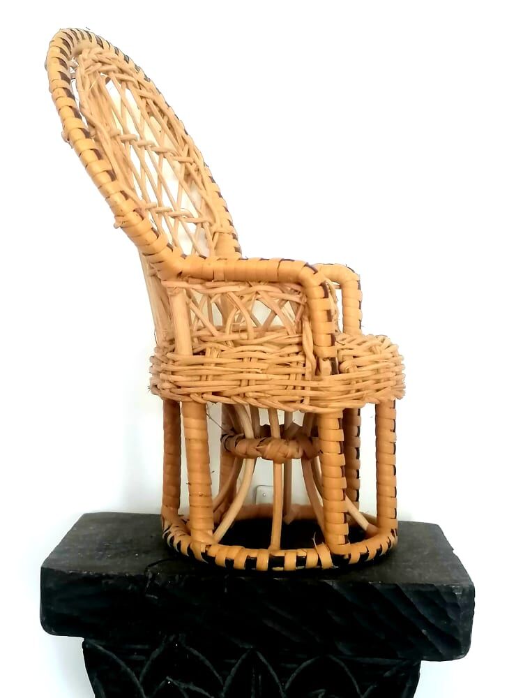 Emmanuelle armchair in miniature rattan