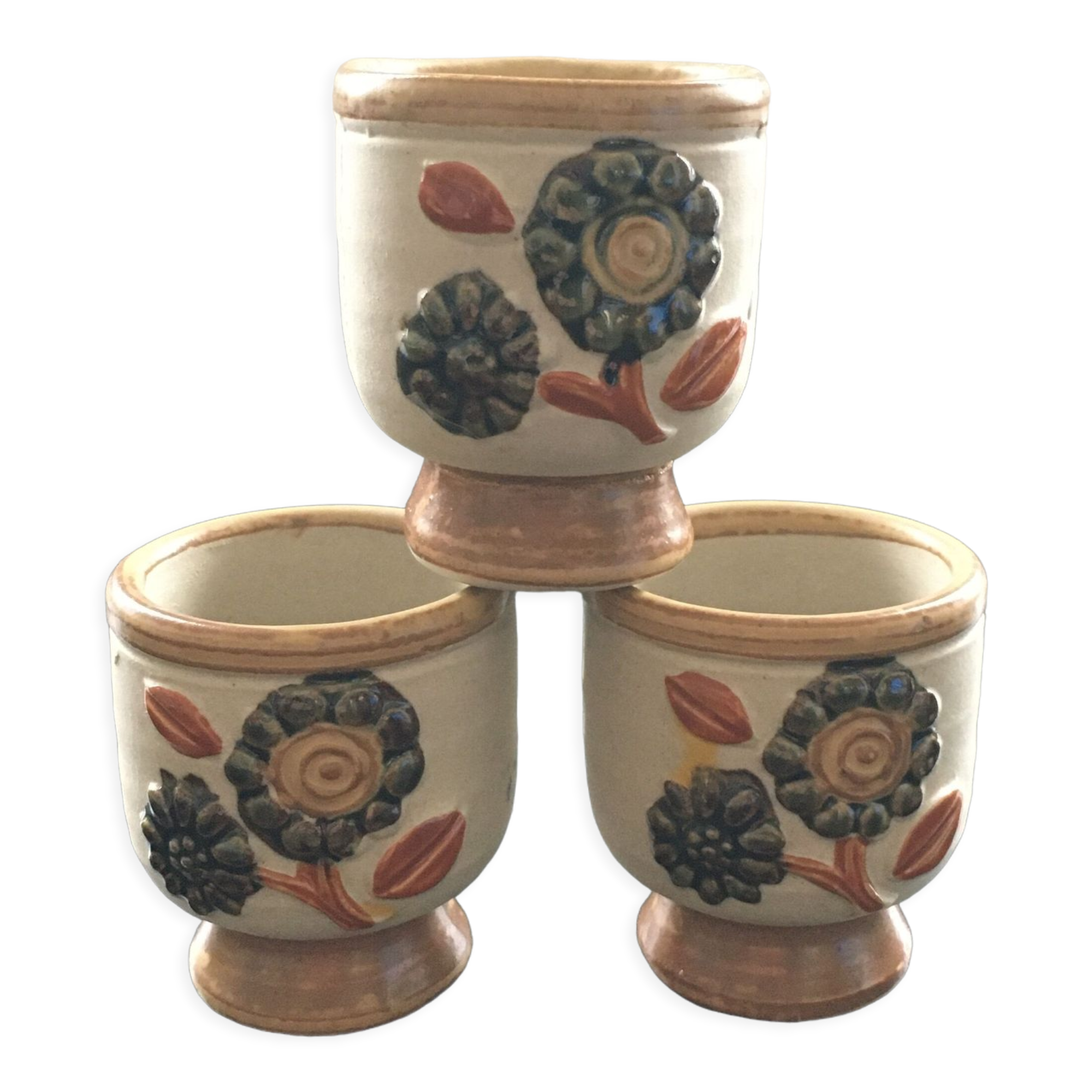 Set of 3 Scandinavian egg cups