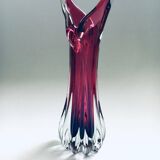 Czech Crystal Art Glass Beak Vase by Jozef Hospodka for Chribska Glassworks, 1950s