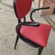 Fauteuil de bureau vers 1950 rouge et noir
