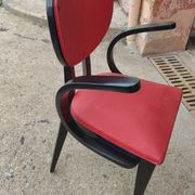 Fauteuil de bureau vers 1950 rouge et noir