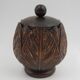 Boite bois sculpté feuillages vintage