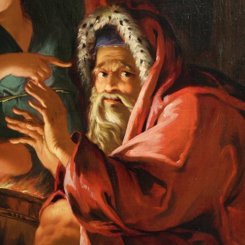 Great 18th century painting, allegory of winter