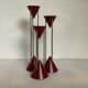 Trio de bougeoirs vintage bordeaux