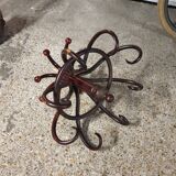 Art Nouveau curved wood coat rack