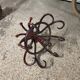 Art Nouveau curved wood coat rack