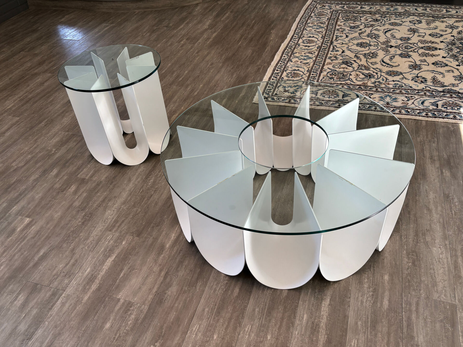 Coffee table + side table designed by Alessandro Busana