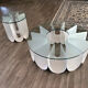 Coffee table + side table designed by Alessandro Busana