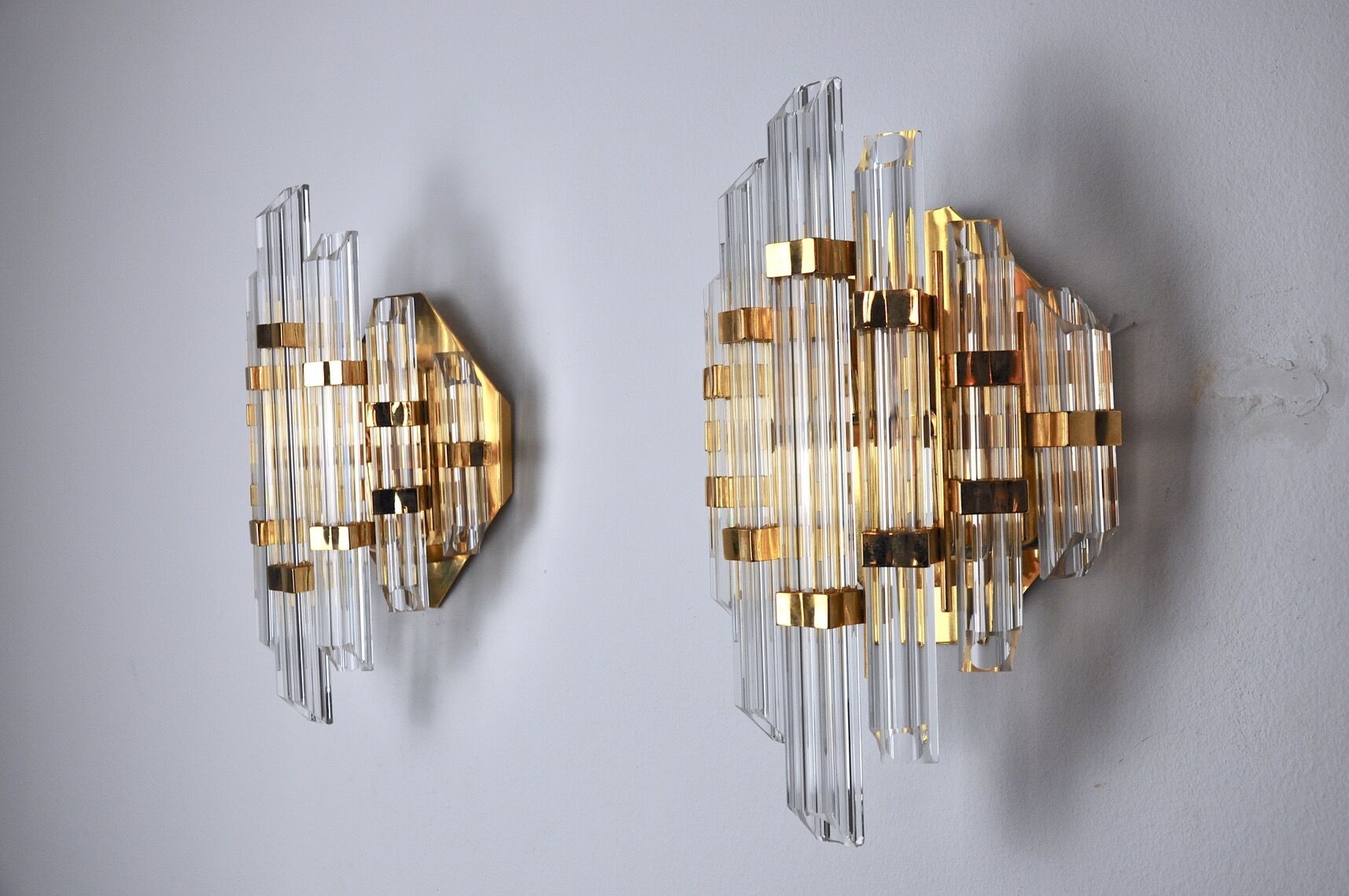 Pair of sconces, italy, 1970