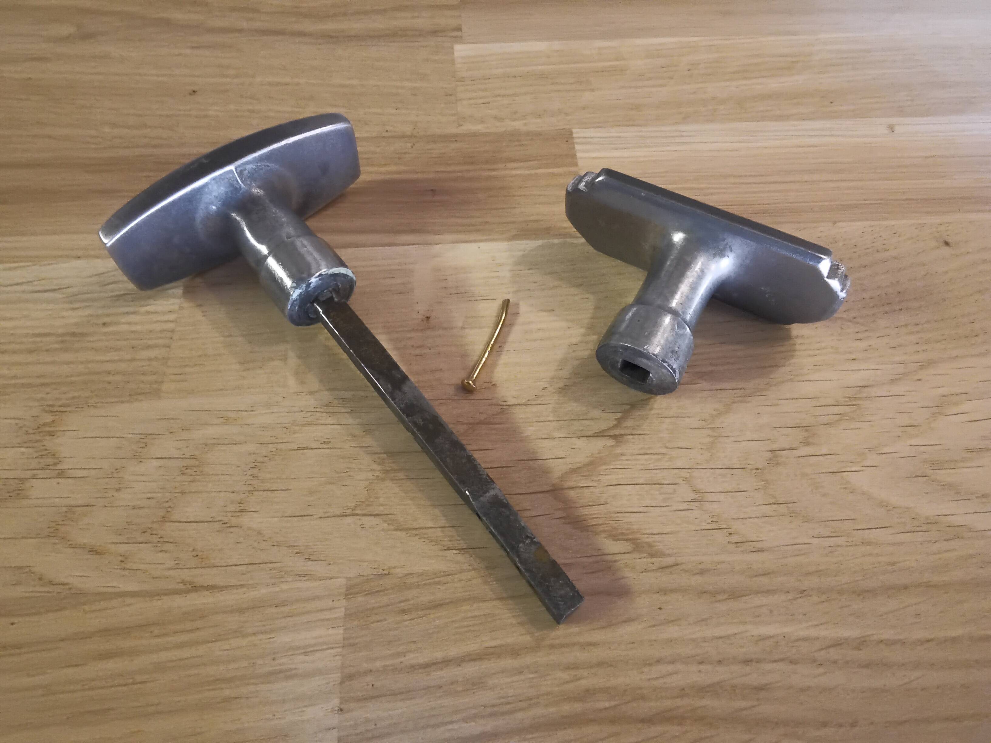 Art Deco aluminum handles