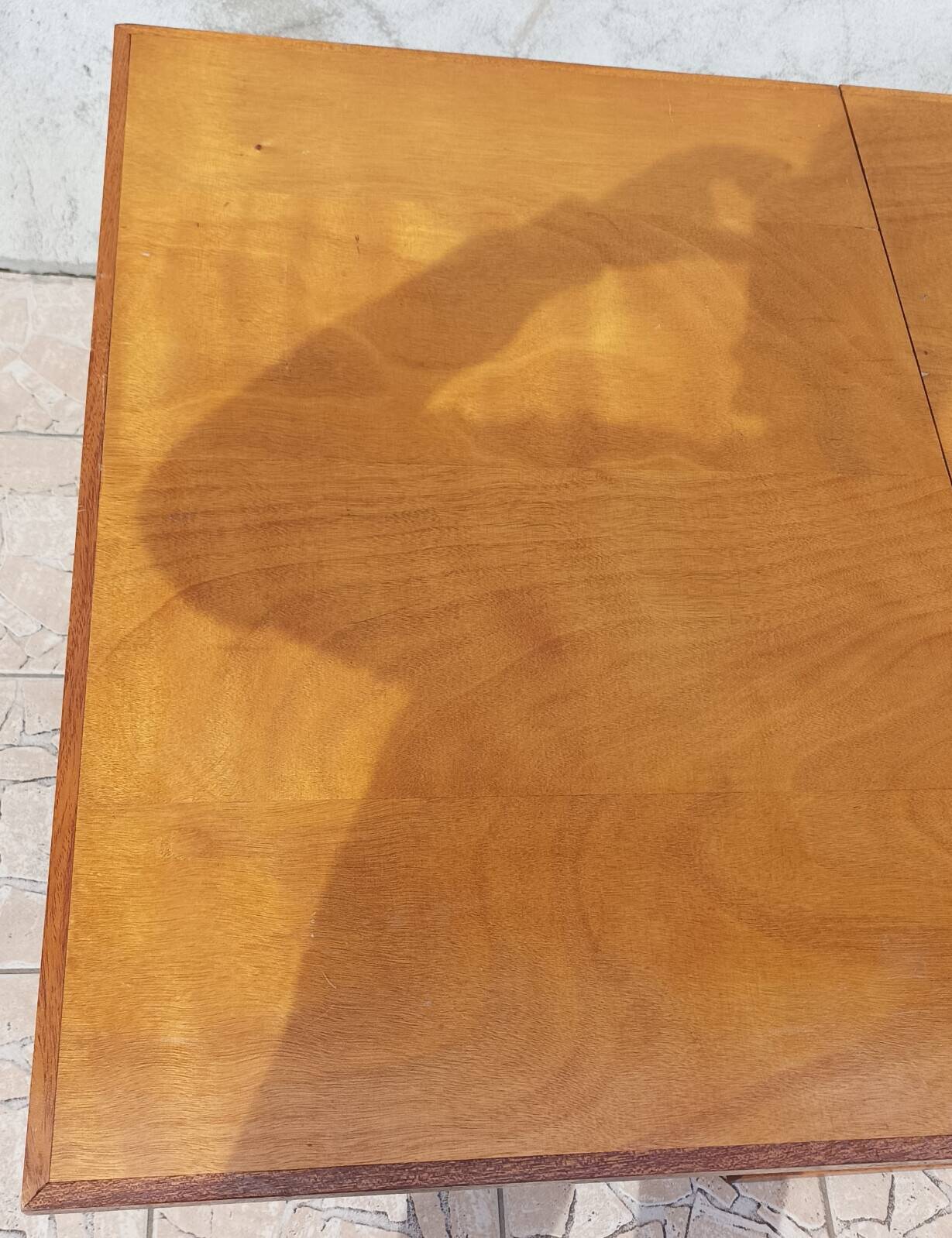 Folding table in beech from 1950