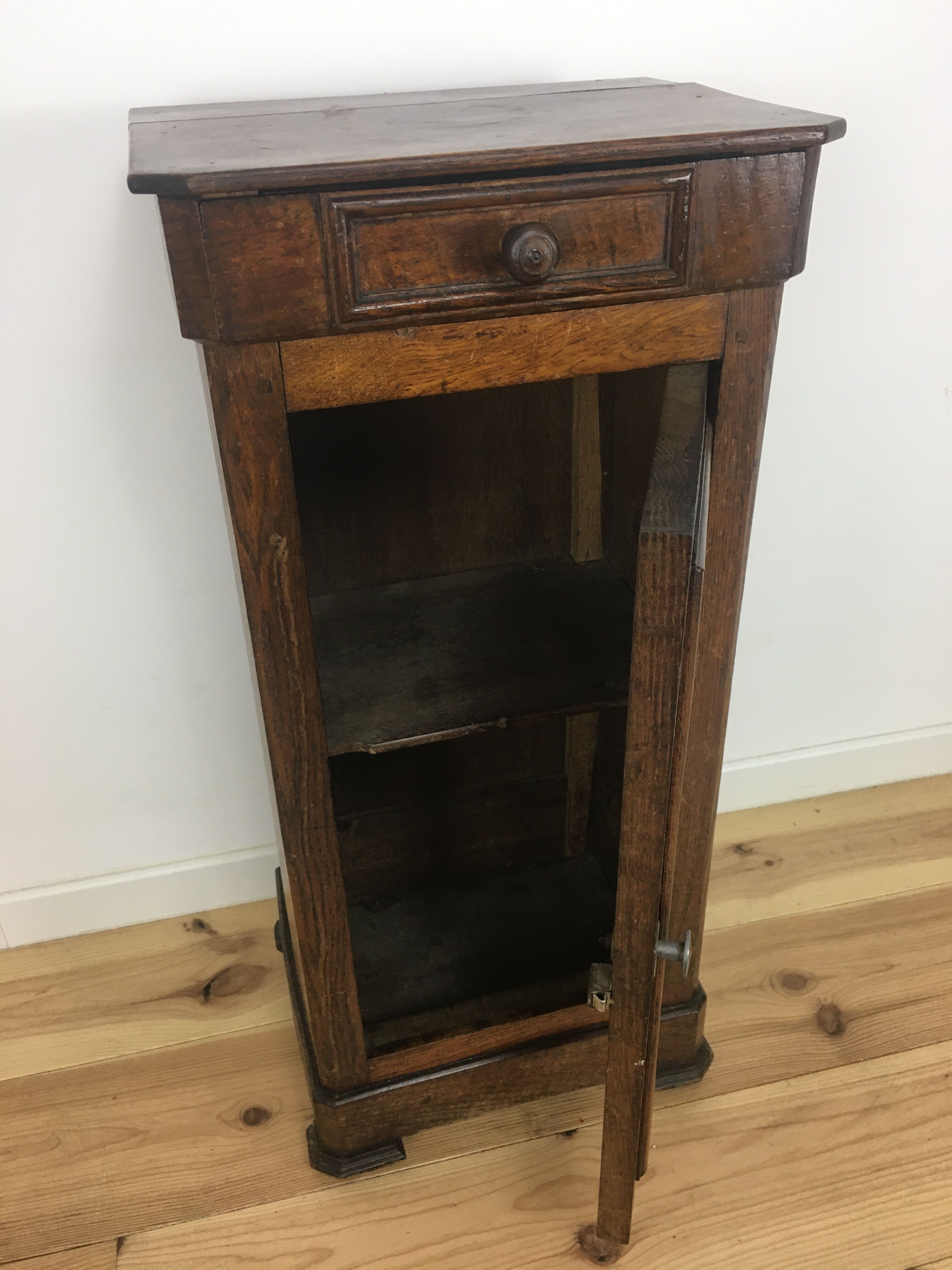 Old rustic back furniture, column, solid wood