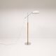 Vintage chrome leather floor lamp mid-century Atelje Lyktan, Sweden
