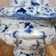 Large antique soup tureen Creil & Montereau – Flora model