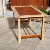 Rectangular exotic wood dining table