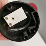 Small vintage wall lamp in hard pressed black and red plastic