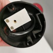 Small vintage wall lamp in hard pressed black and red plastic