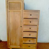 Asymmetrical furniture with compass feet from the 50s/60s