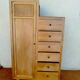 Asymmetrical furniture with compass feet from the 50s/60s